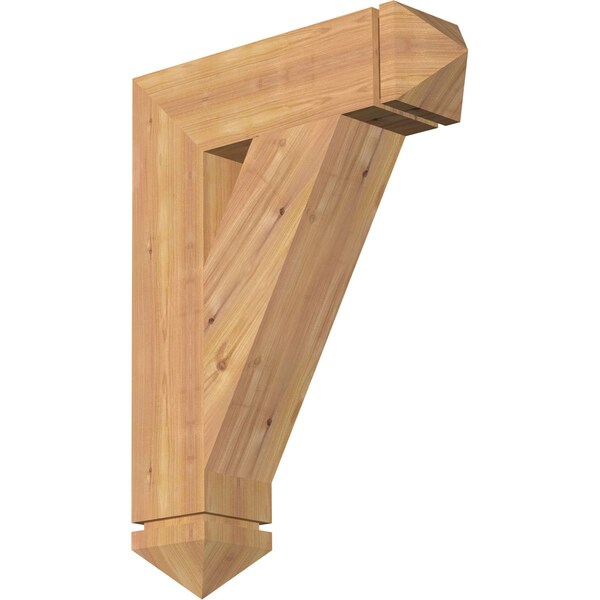 Ekena Millwork Traditional Arts & Crafts Smooth Bracket, Western Red Cedar, 5 1/2"W x 22"D x 30"H BKT06X22X30TRA03SWR - main
